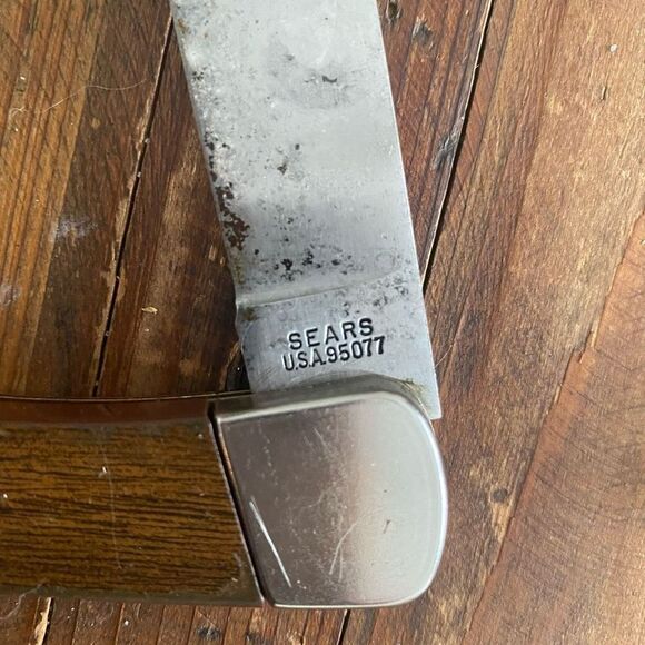 Vintage Knife Set Sears 95077 and Unbranded Lockback Hunting Knives - Picture 4 of 8